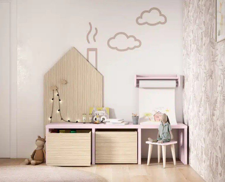 Escritorio con almacenaje