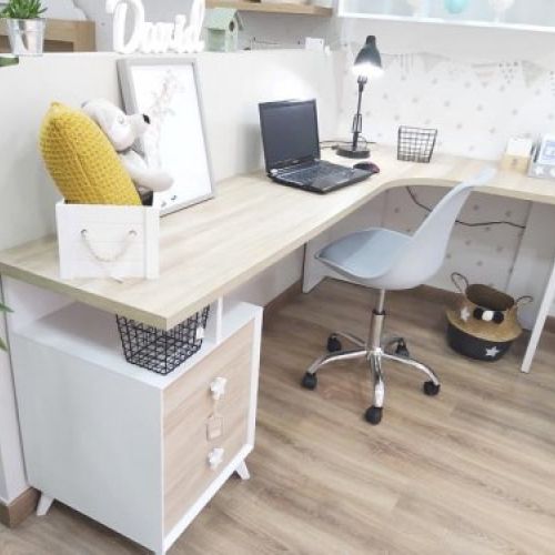 Mesa de estudio curva