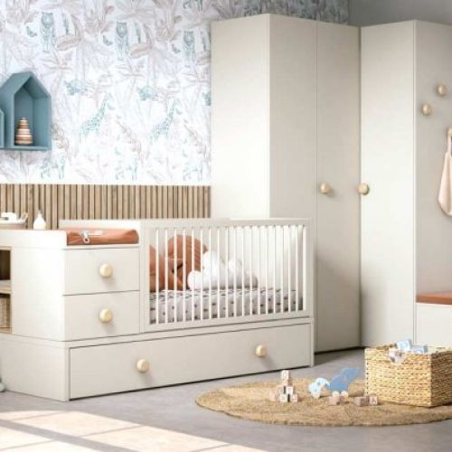 Convertible cama nido beige